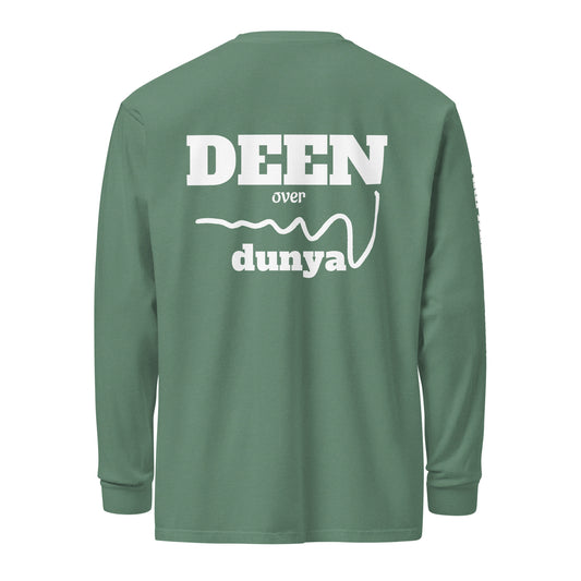 DEEN Garment-dyed heavyweight long-sleeve shirt